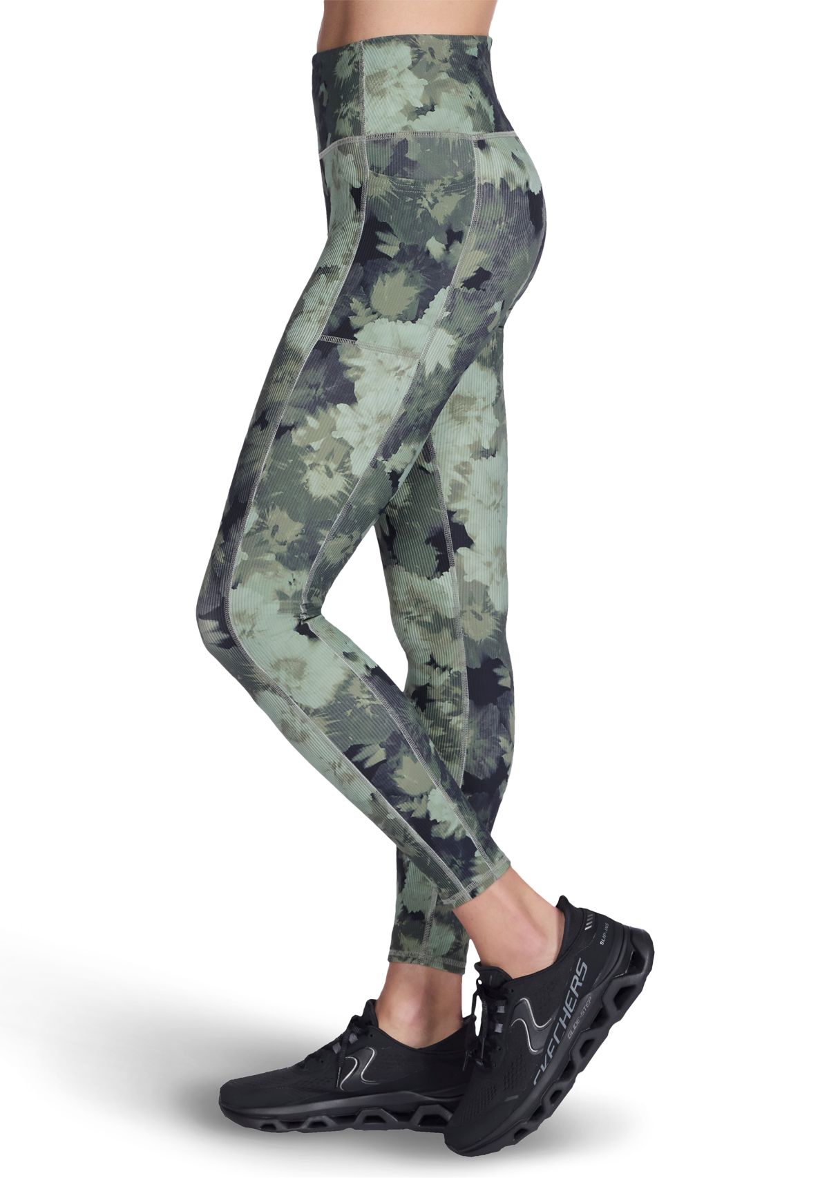 Womens GO FLEX RIB™ In Bloom High-Waisted Legging