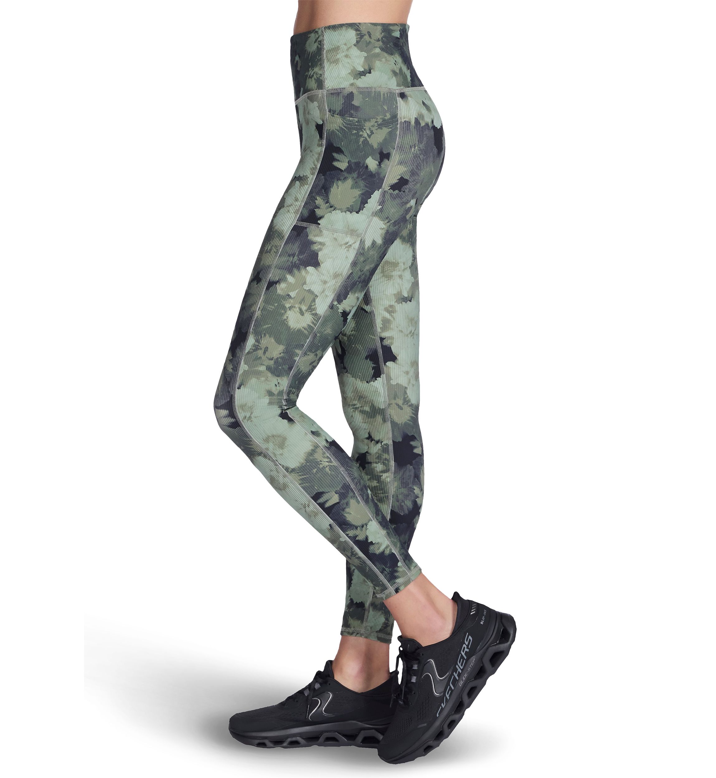 Womens GO FLEX RIB™ In Bloom High-Waisted Legging