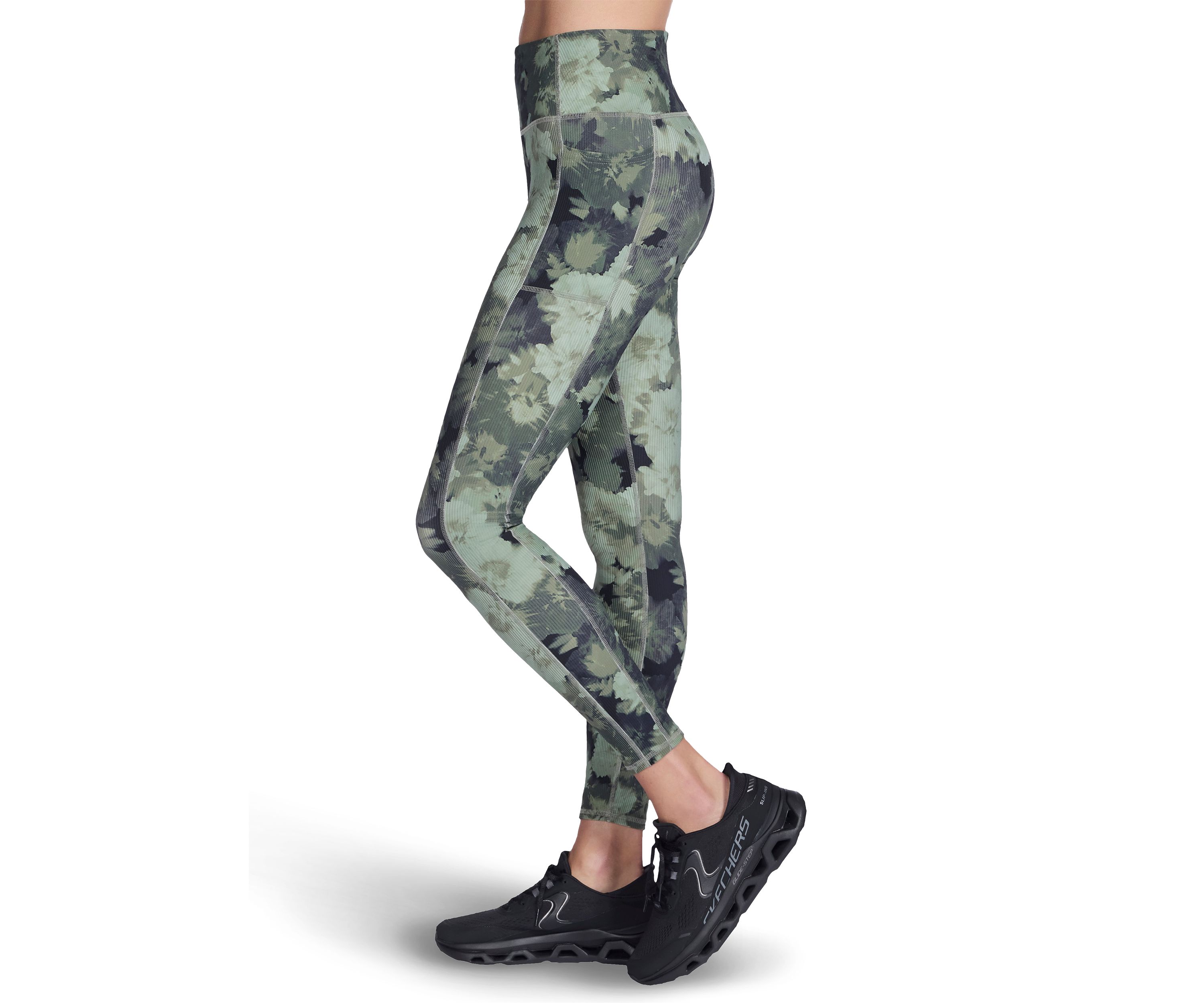Womens GO FLEX RIB™ In Bloom High-Waisted Legging