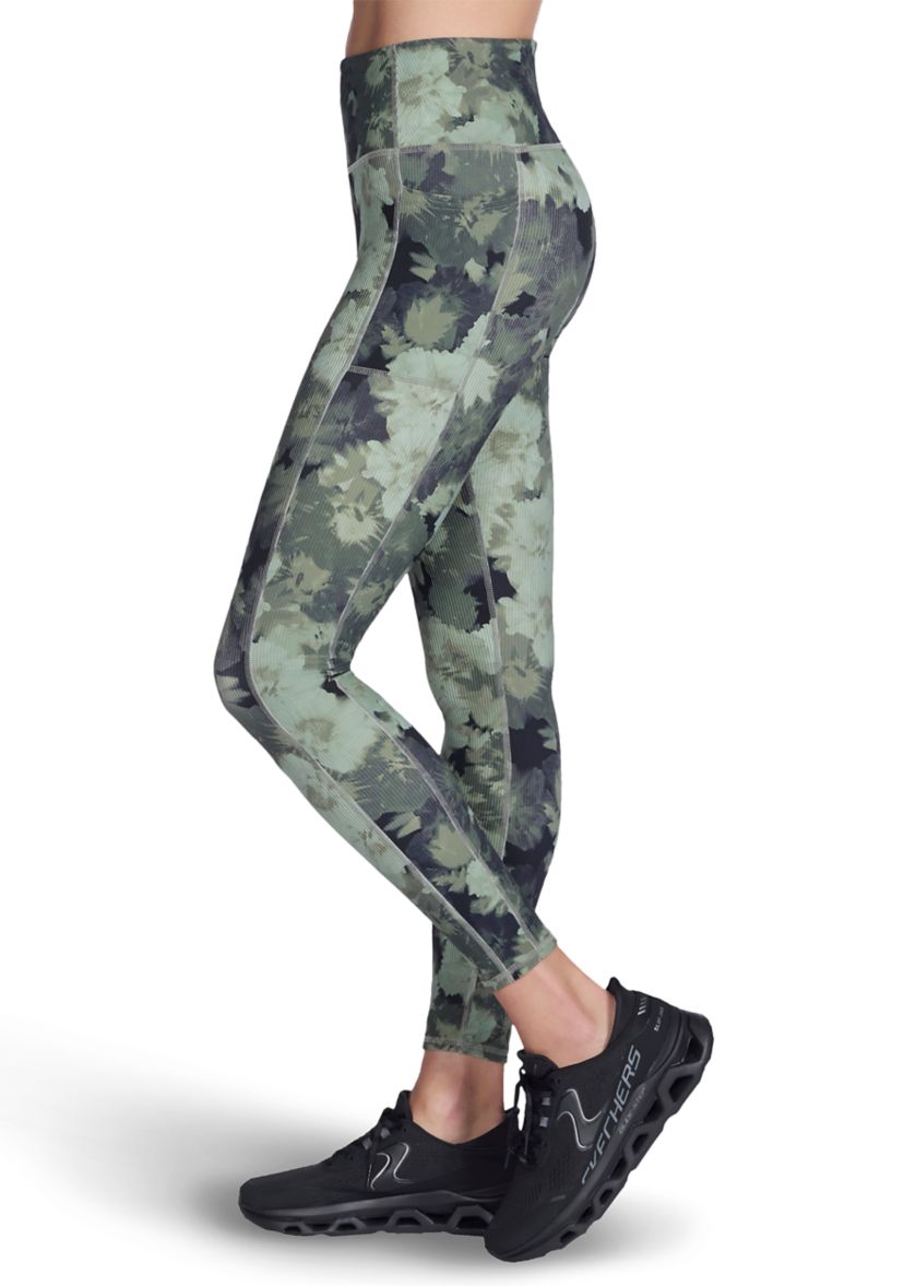 Womens GO FLEX RIB™ In Bloom High-Waisted Legging
