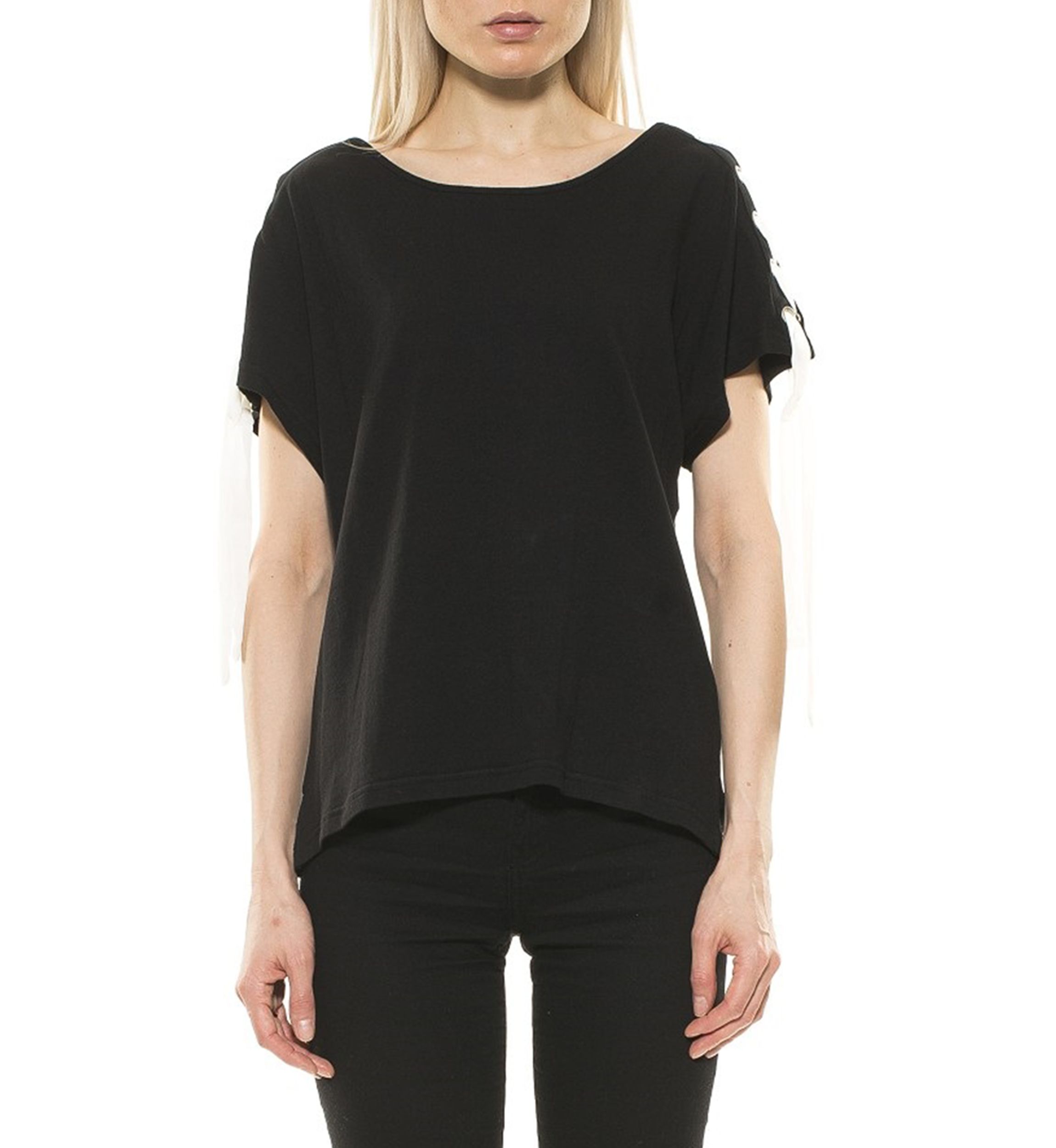 Womens Lace Up Dolman Top