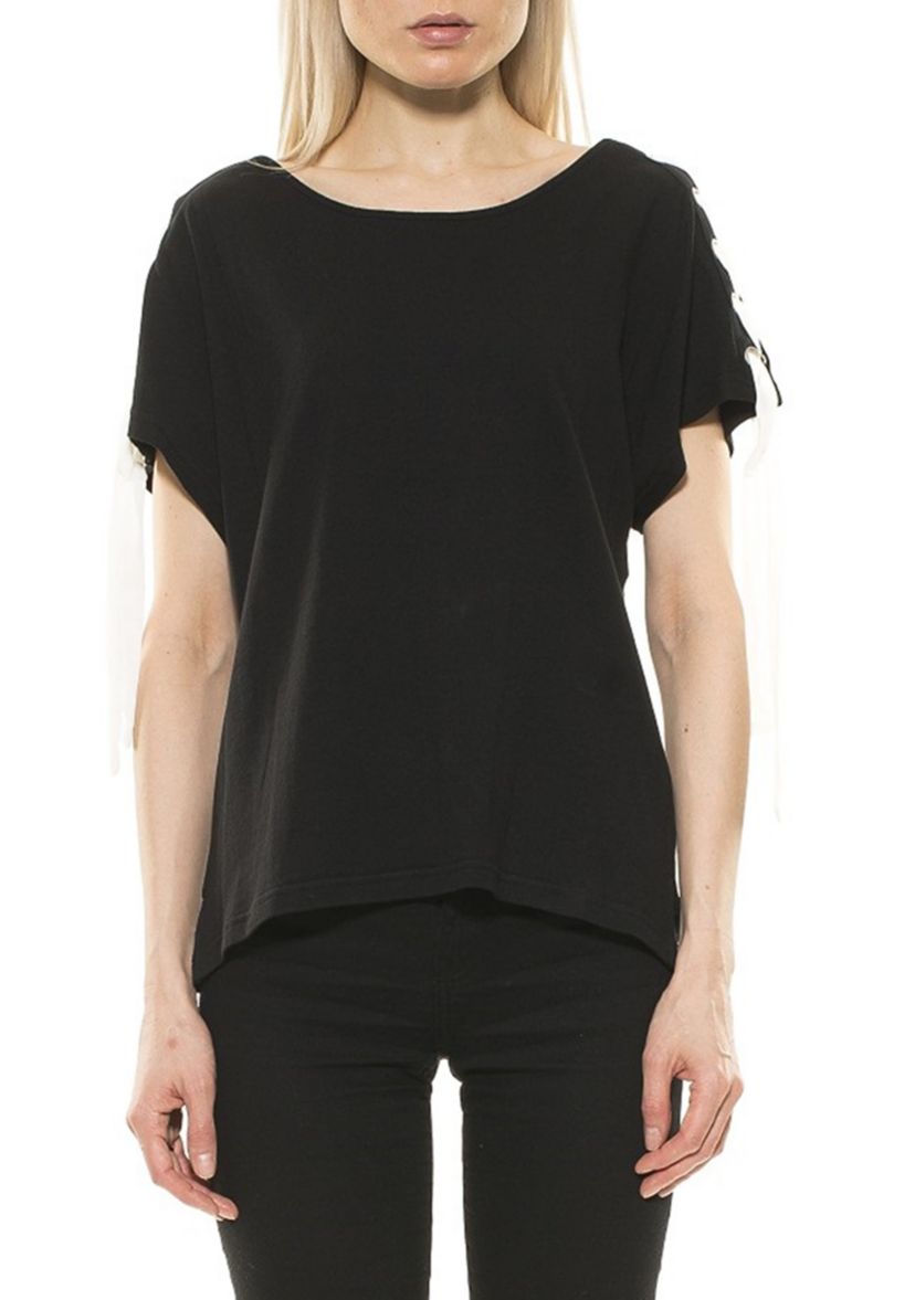 Womens Lace Up Dolman Top