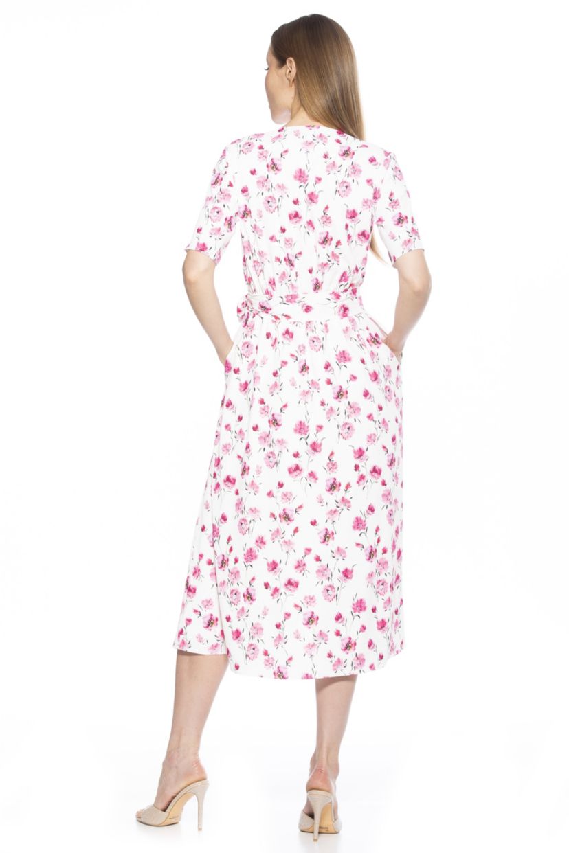 Larisa V Neck Fit And Flare Dress