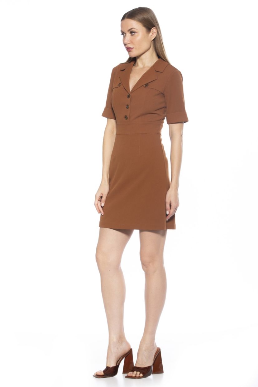 Harlow Trench Dress With Short Sleeves