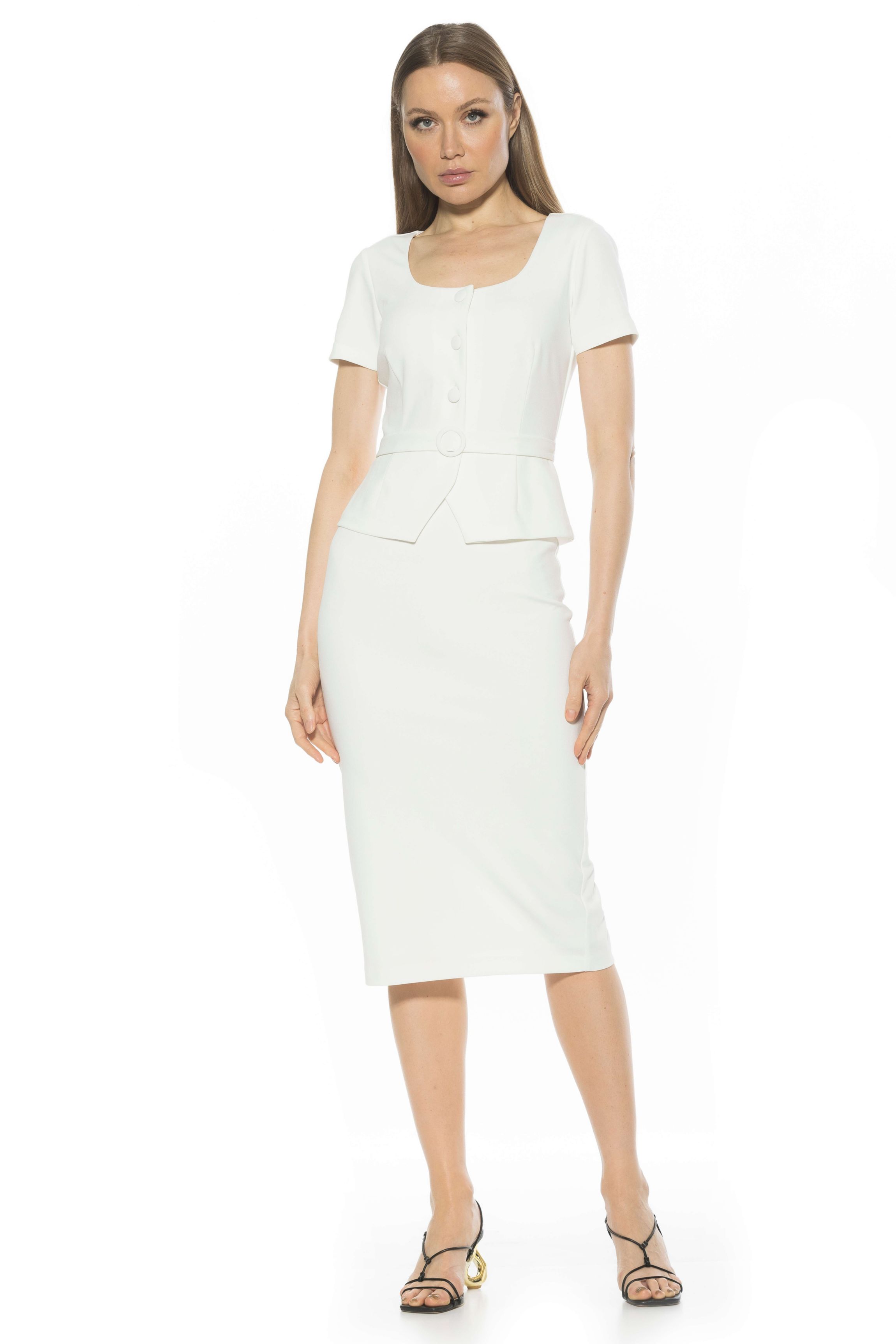white business dress Hobemty Women's Church Funeral Dresses Business Casual Summer Dress with  Pockets Small White at Amazon Women's Clothing store