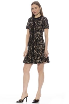 Brecken Lace Fit And Flare Mini Dress