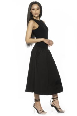 Lyle Crewneck Fit And Flare Midi Dress