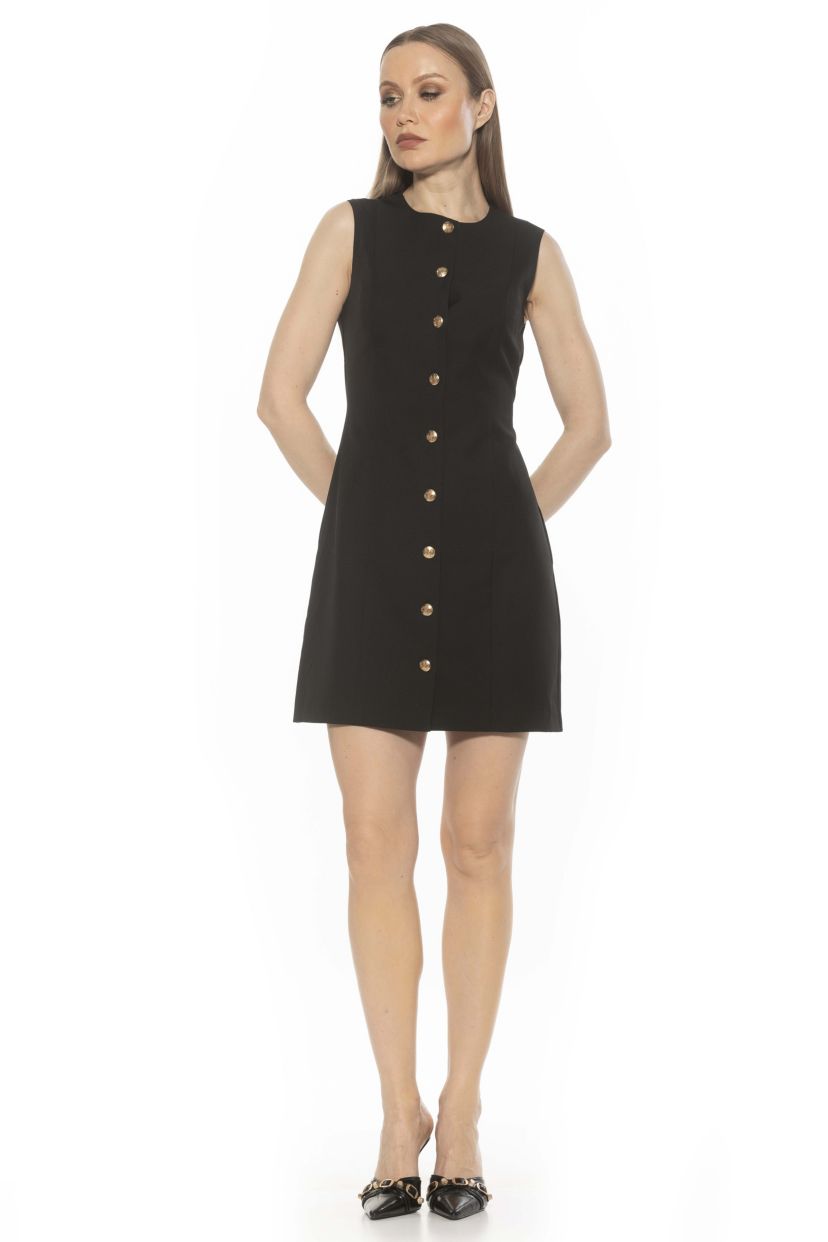 Bridgette Button Down Vest Dress