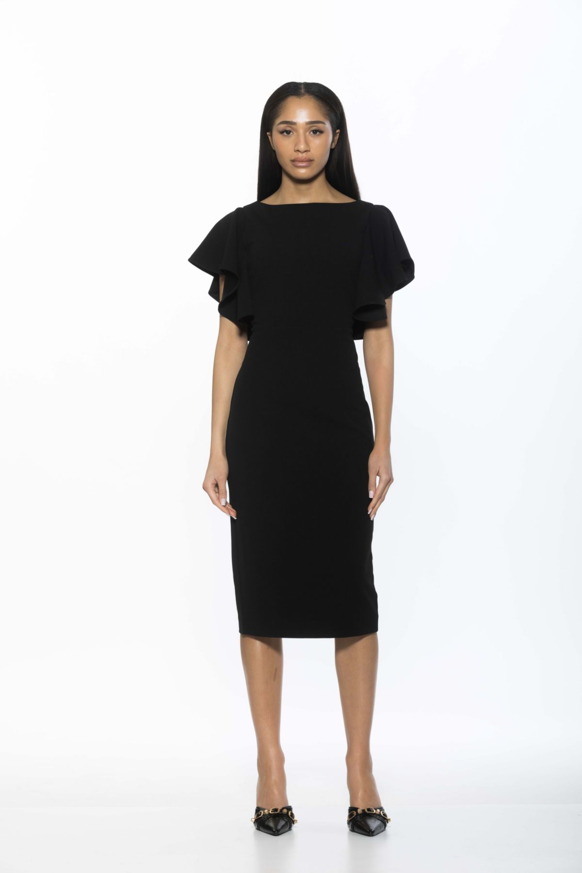Sherri Boatneck Midi Sheath Dress