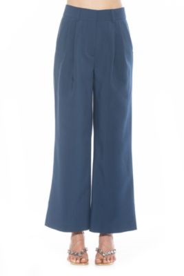 Alexia Admor Women's Elodie Belted Pant, Navy Blue, 6