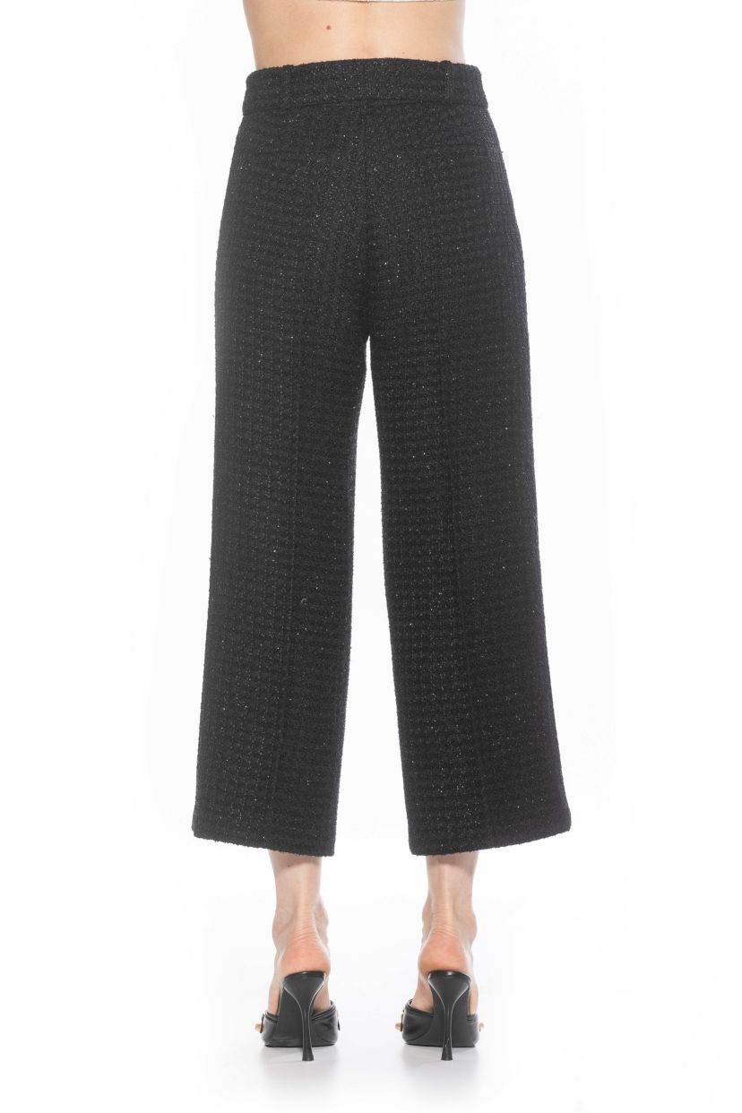 Caden Tweed Belted Wide Leg Pants