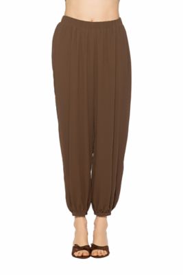 Alexia Admor Women's Silas Draped Balloon Pants, Brown, Large