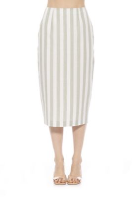 Jacki Stripe Midi Pencil Skirt