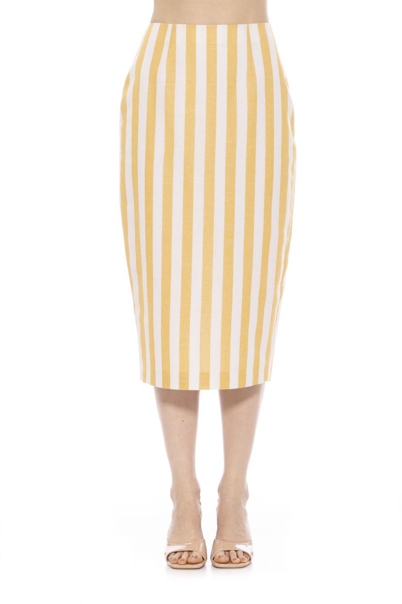 Jacki Stripe Midi Pencil Skirt