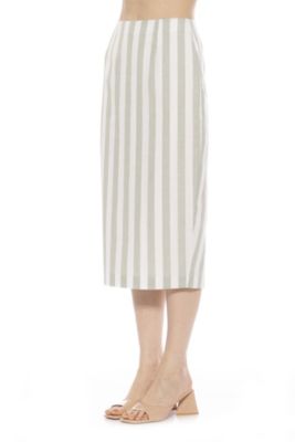 Jacki Stripe Midi Pencil Skirt