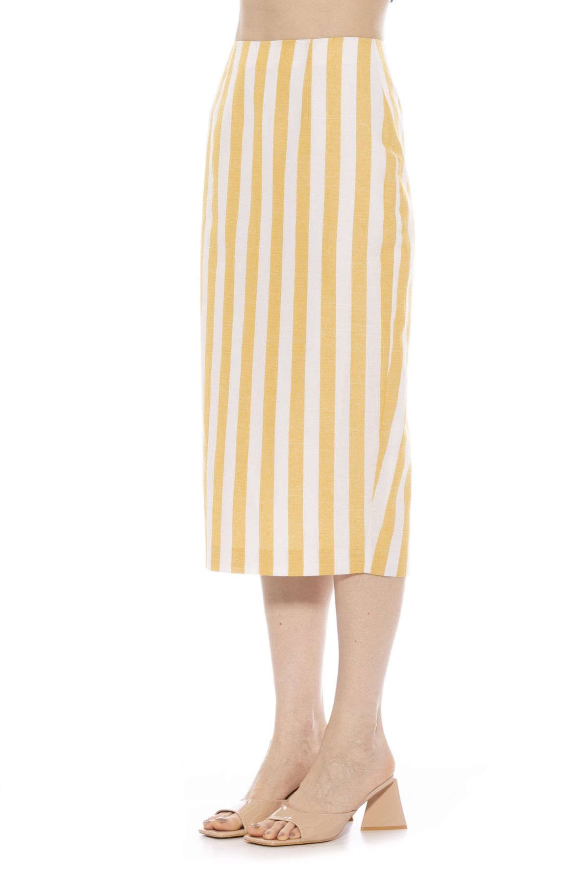 Jacki Stripe Midi Pencil Skirt