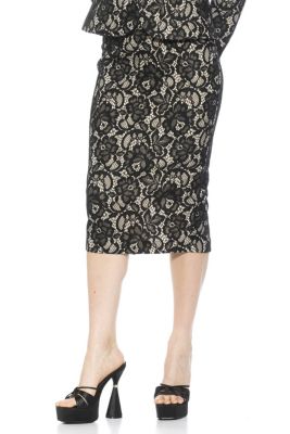 Jacki Lace Midi Pencil Skirt