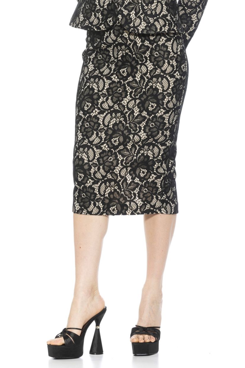 Jacki Lace Midi Pencil Skirt
