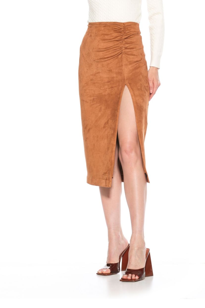 Zayla Suede Pencil Skirt