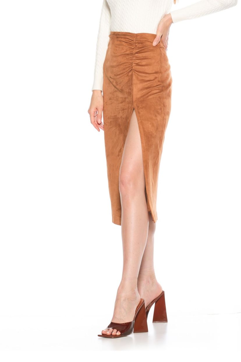 Zayla Suede Pencil Skirt