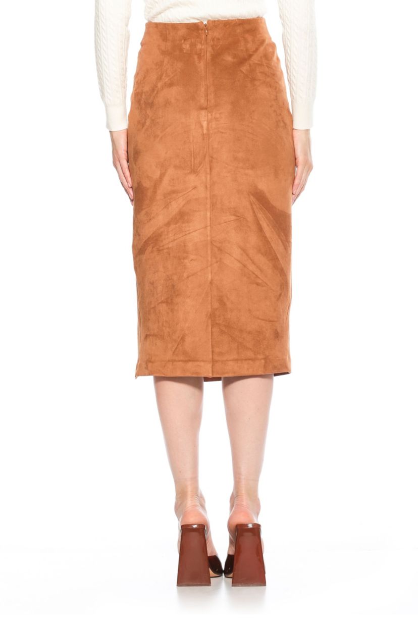 Zayla Suede Pencil Skirt