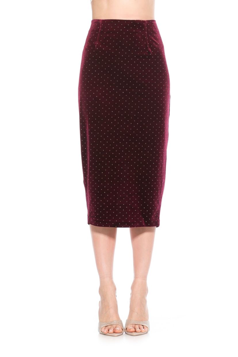 Jayden Fitted Midi Skirt With Waistband