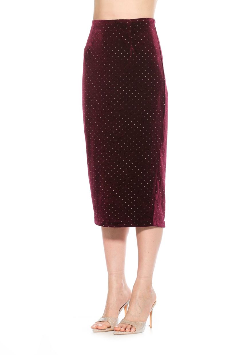 Jayden Fitted Midi Skirt With Waistband