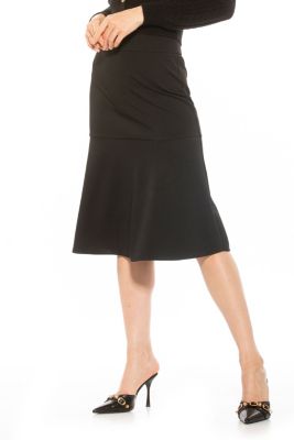 Ezra Midi Flared Skirt With Waistband