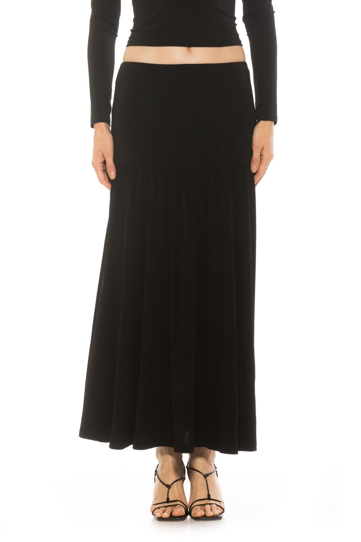 Lia Shirred Maxi Skirt