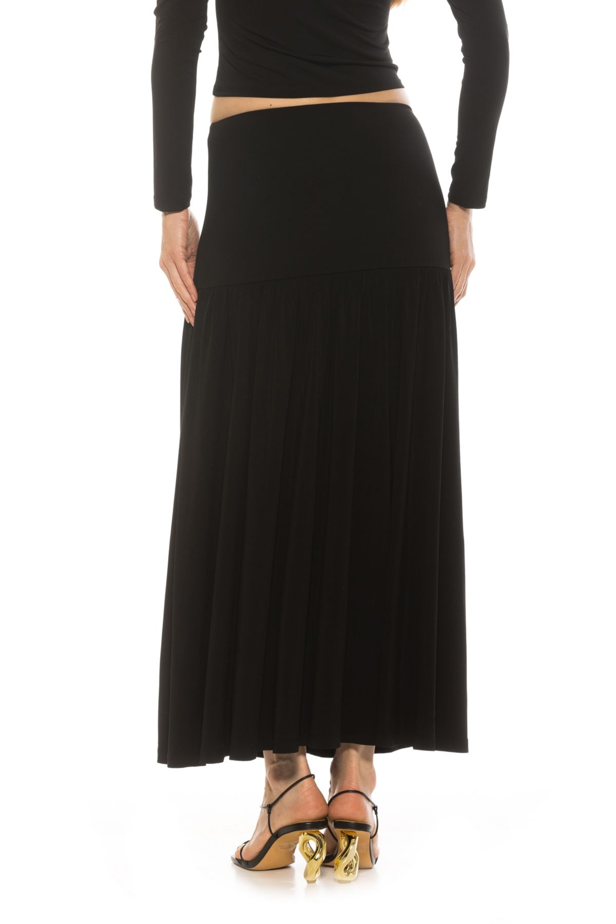 Lia Shirred Maxi Skirt