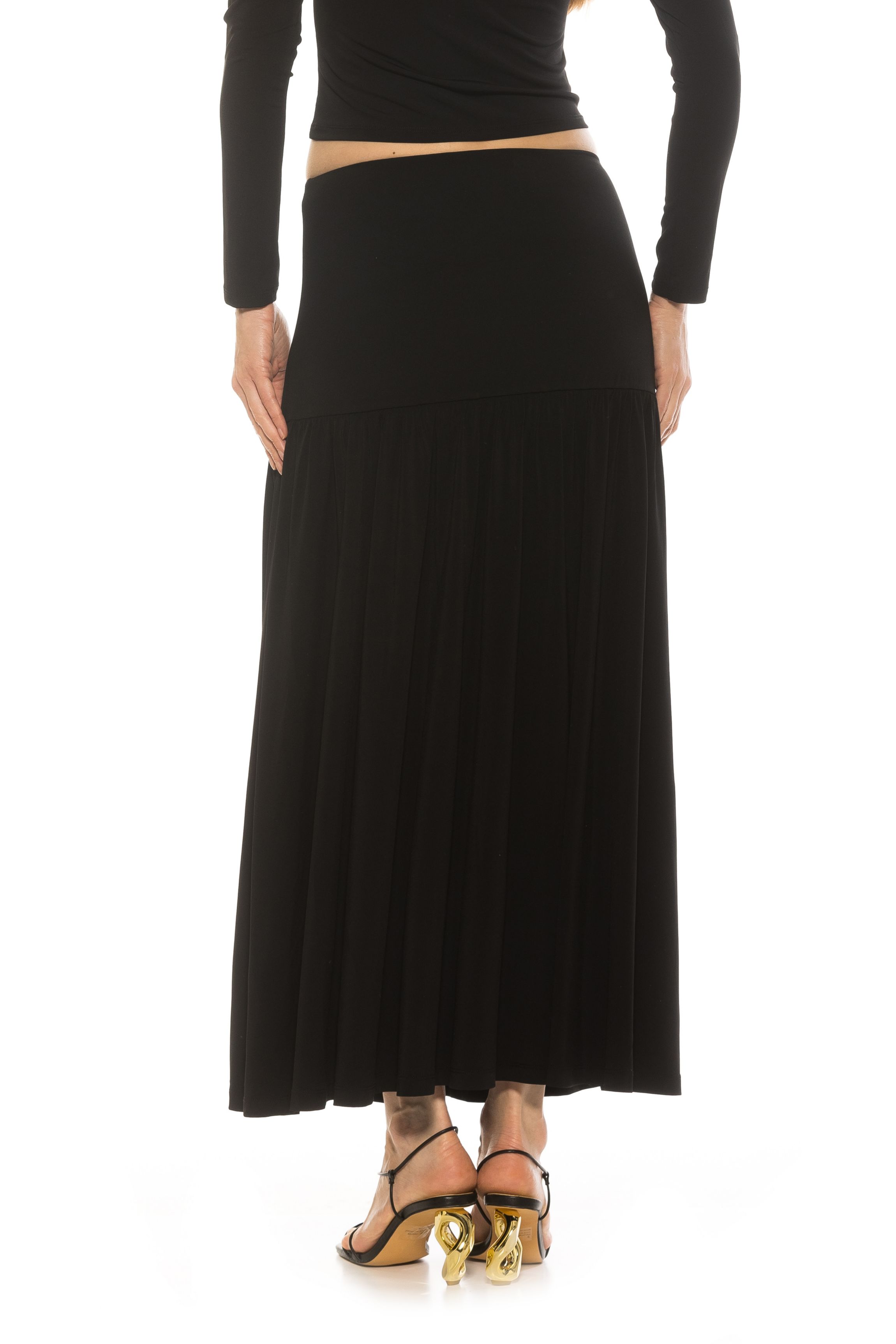 Lia Shirred Maxi Skirt