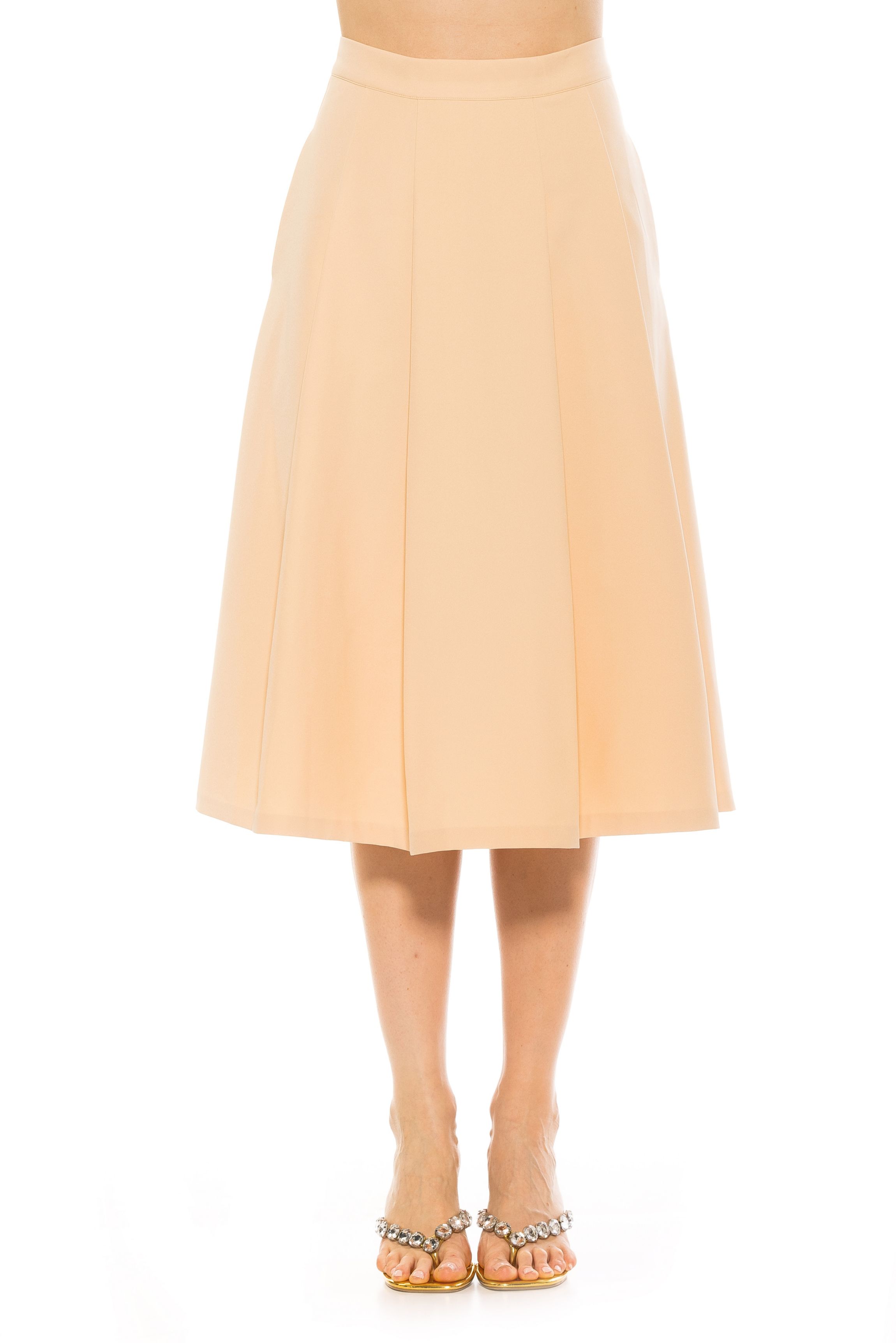 Illia Pleated Midi Skirt