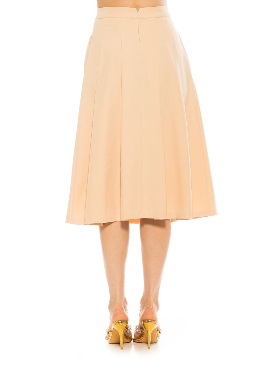 Illia Pleated Midi Skirt