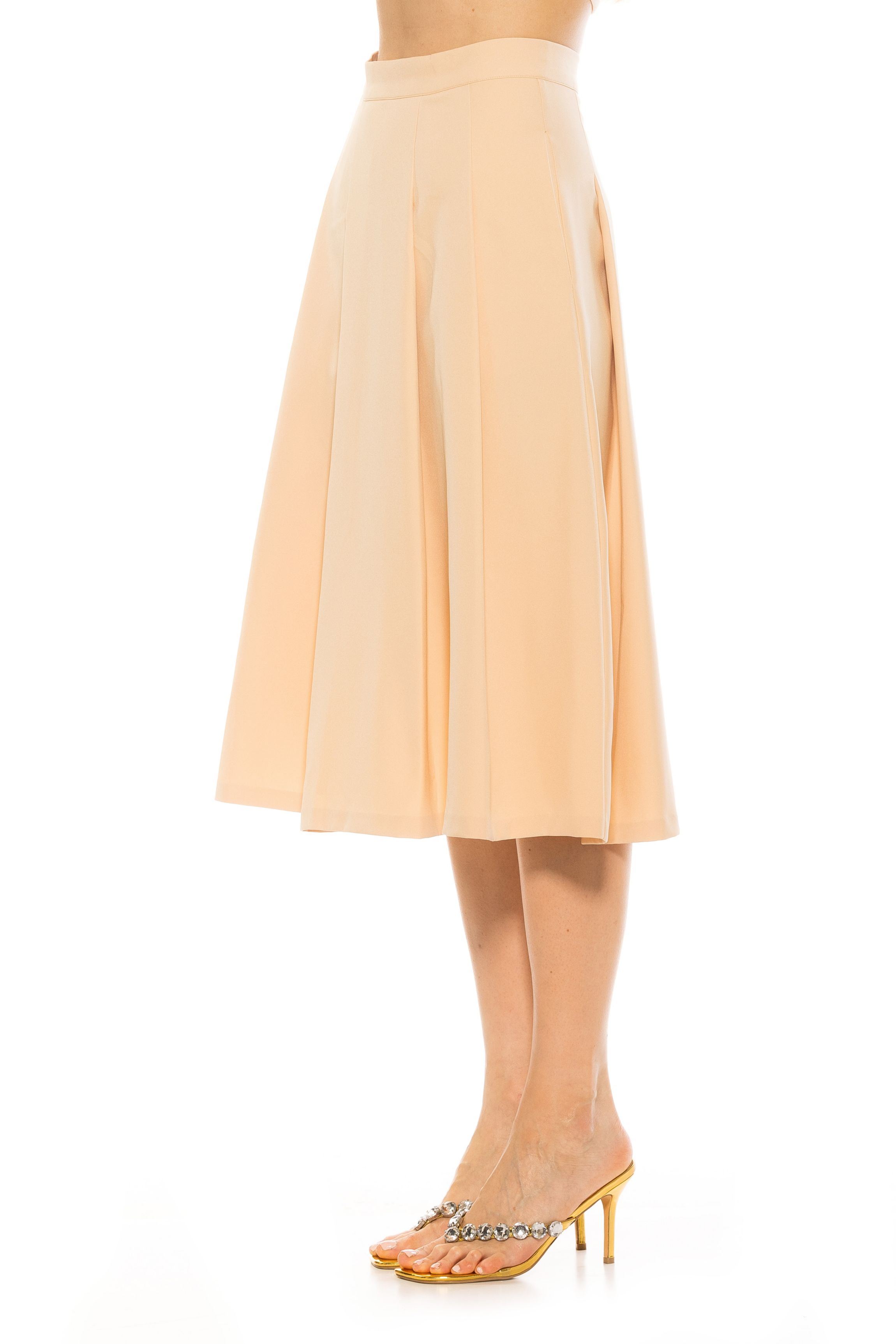 Illia Pleated Midi Skirt