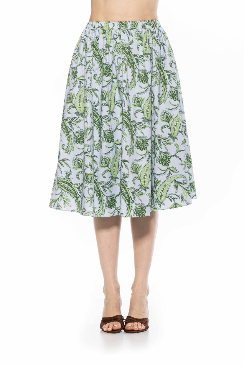 Isla Shirred Midi Skirt