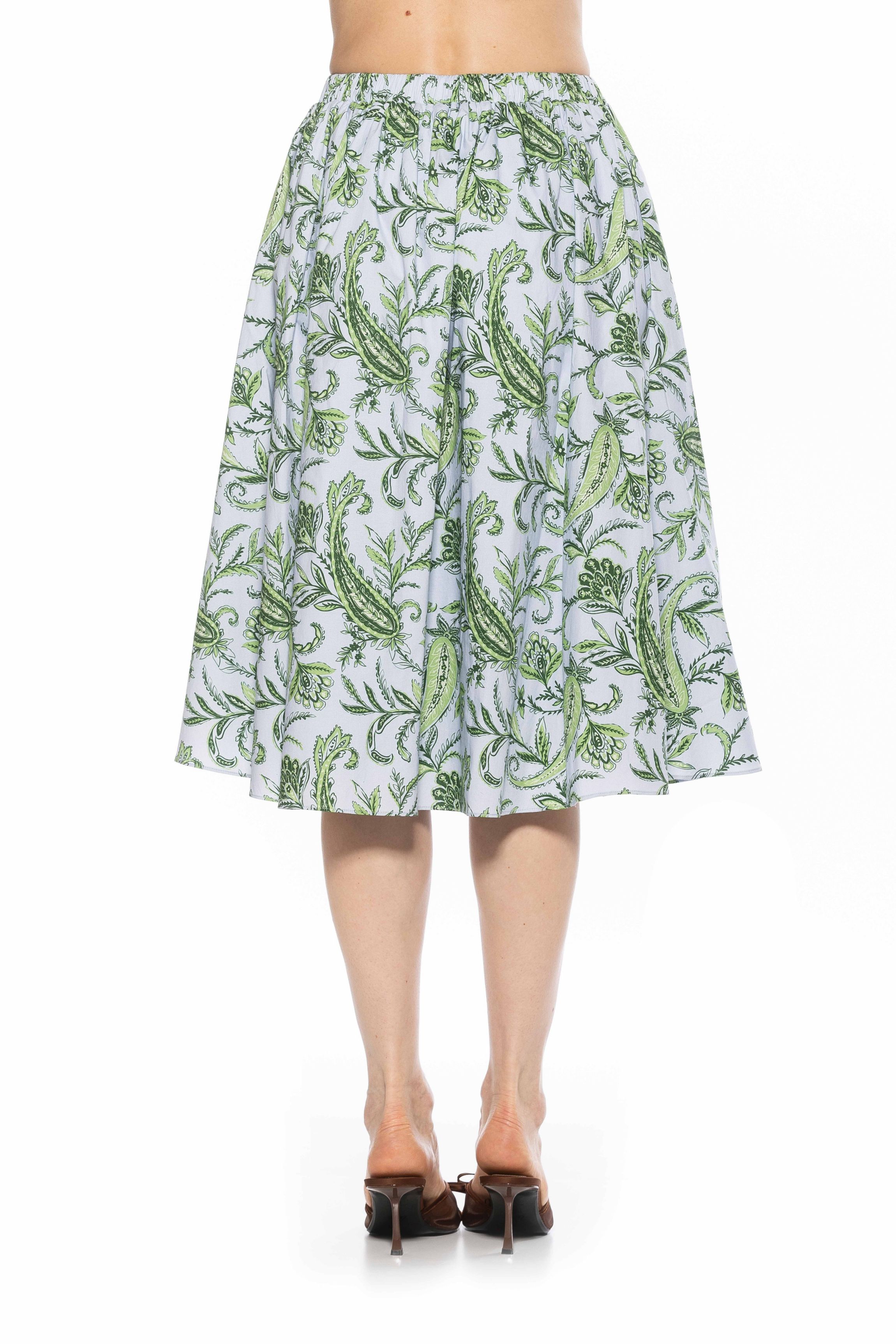 Isla Shirred Midi Skirt