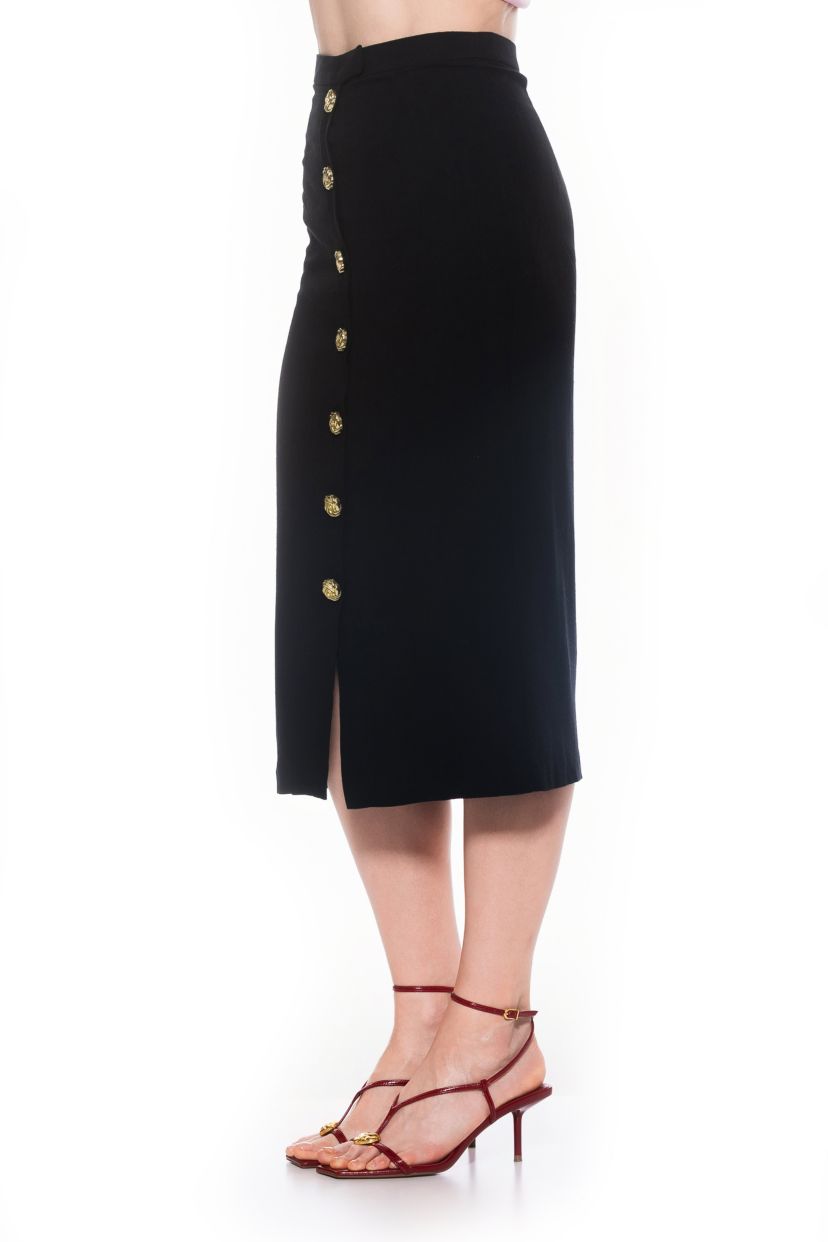 Carla Front Button Down Midi Skirt