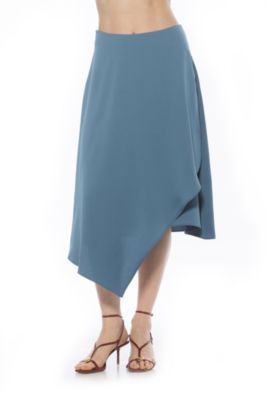 Alexia Admor Women’s Jess Asymmetric Midi Skirt, Blue