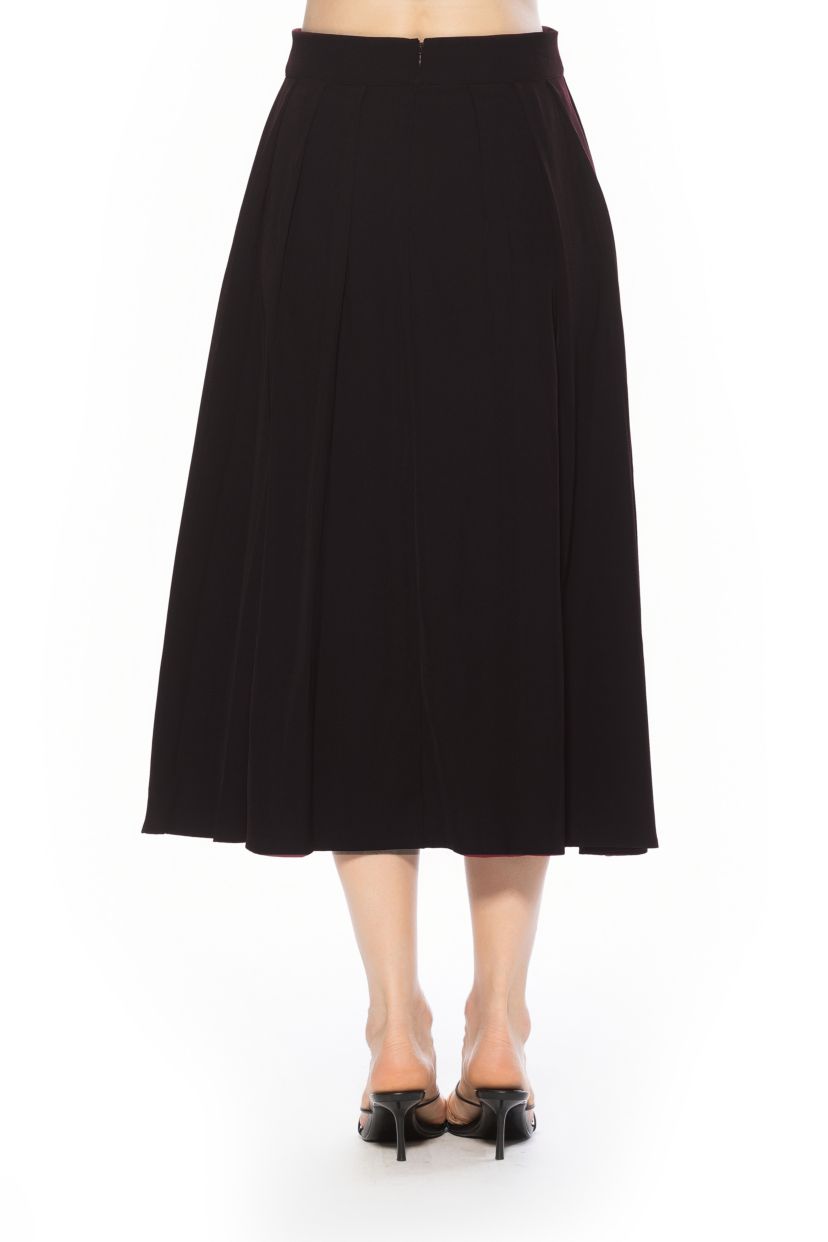 Oren Long Pleated Midi Skirt