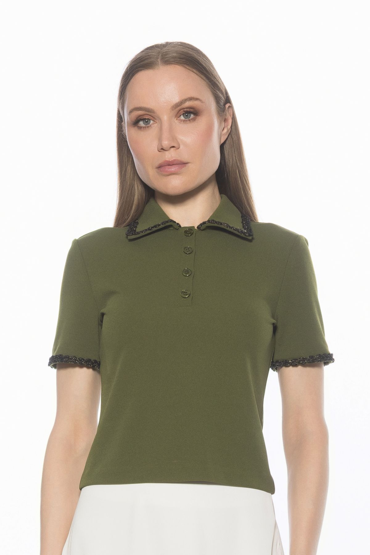 Brianna Short Sleeve Collared Top