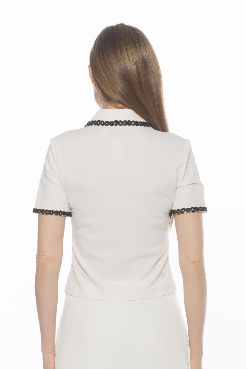 Brianna Short Sleeve Collared Top