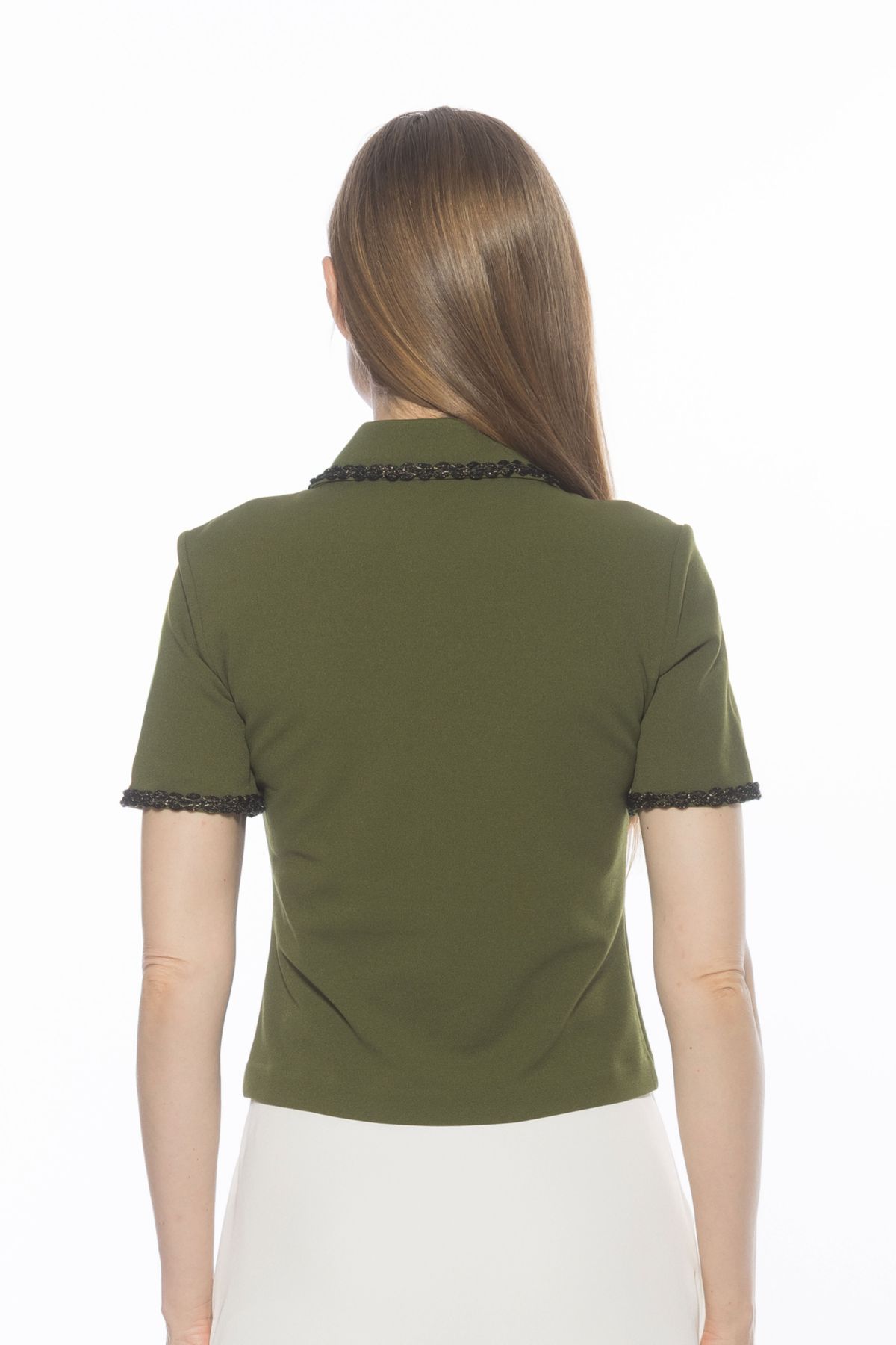 Brianna Short Sleeve Collared Top