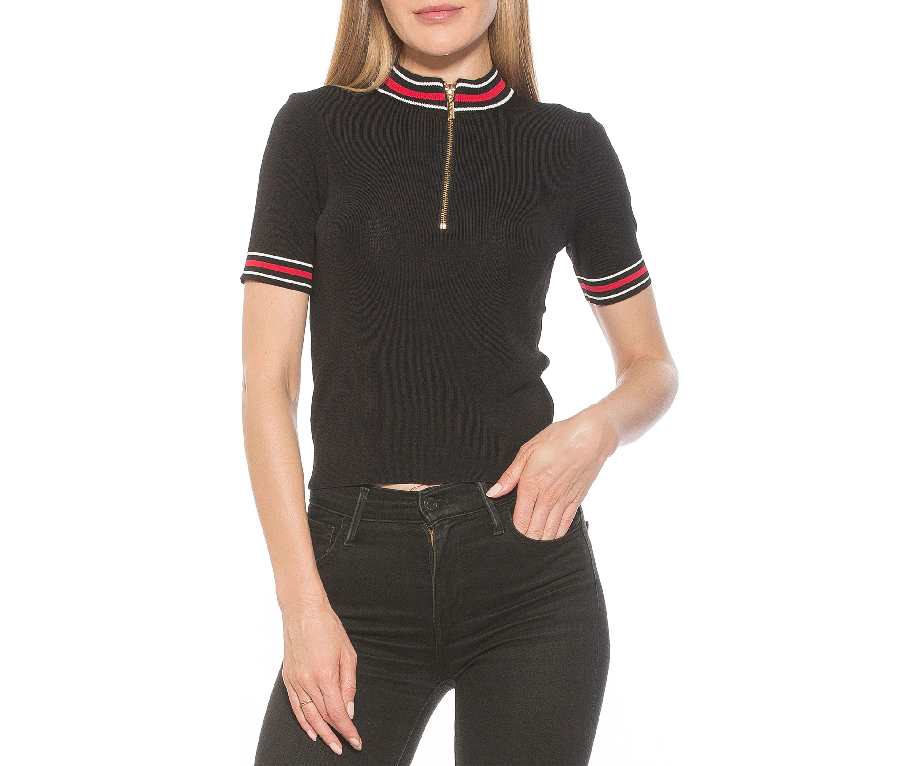 Phoebe Short Sleeve Turtle Neck Knit Top