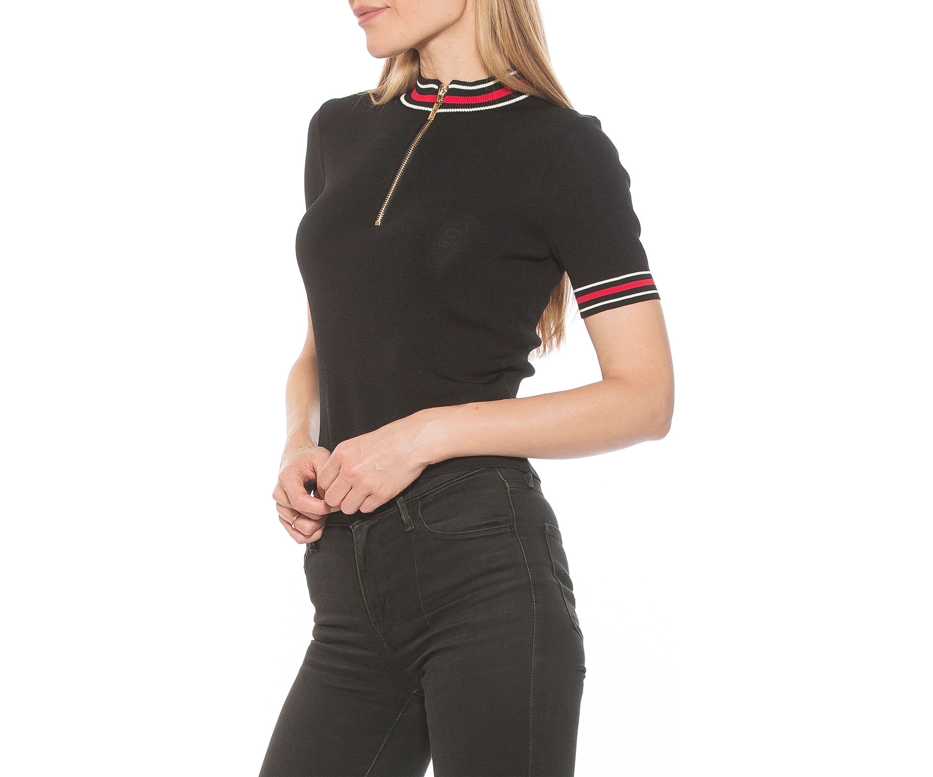 Phoebe Short Sleeve Turtle Neck Knit Top