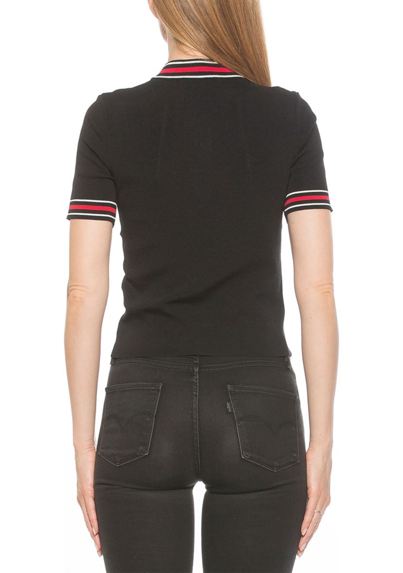 Phoebe Short Sleeve Turtle Neck Knit Top