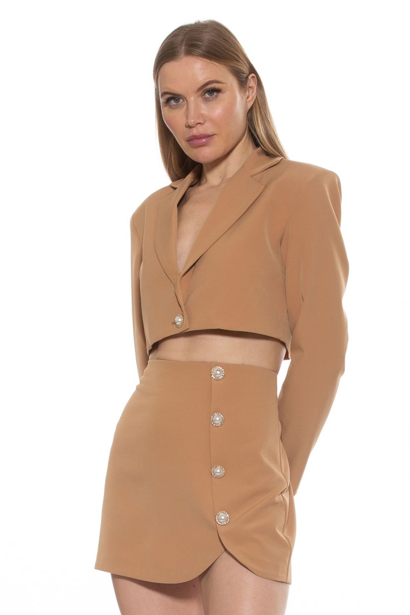 Jane Cropped Long Sleeve Jacket