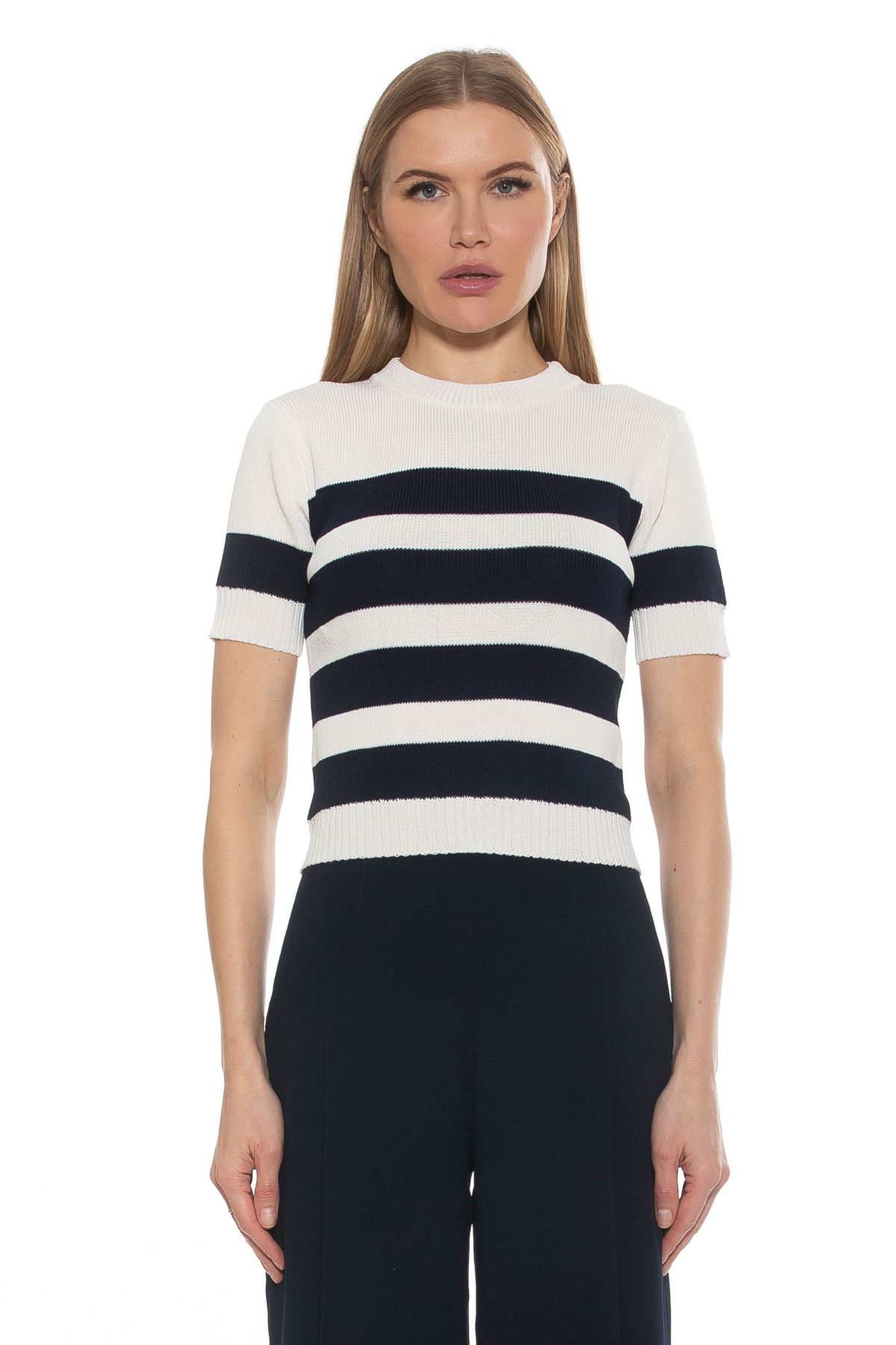 Pat Classic Knit Stripped Logo Top