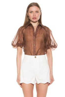 Alexia Admor Women's Billie Collared Button Down Shirt, XS
