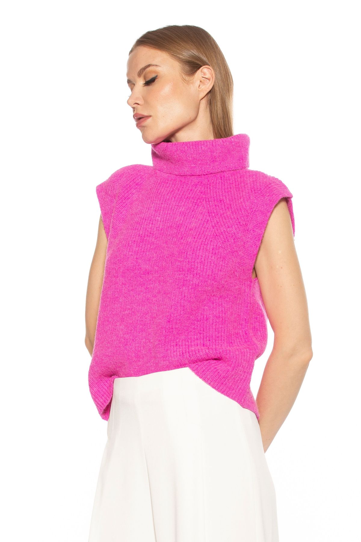 Jaylani Knit Turtleneck Sweater Vest