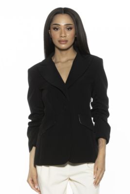 Tau Blazer With Scrunched Sleeve Detail